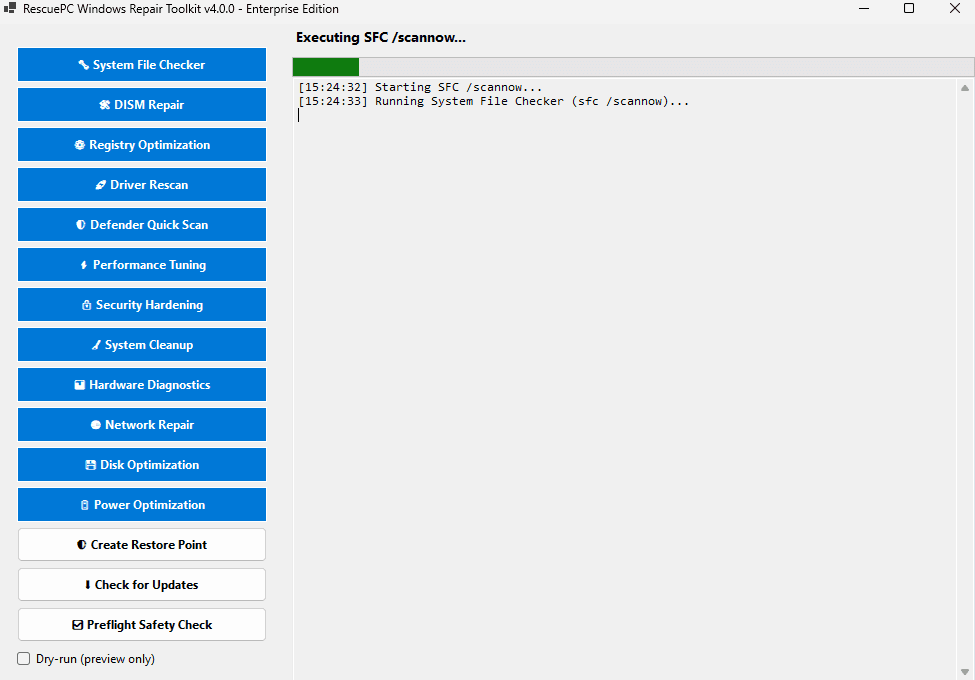 RescuePC Windows GUI